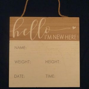 Baby Birth Announcement Sign